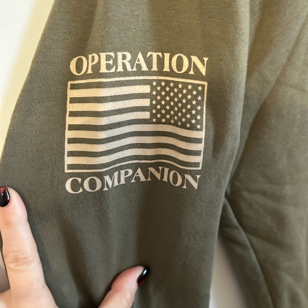 Next Level Apparel Army Green Men's Hoodie - Picture 5 of 7